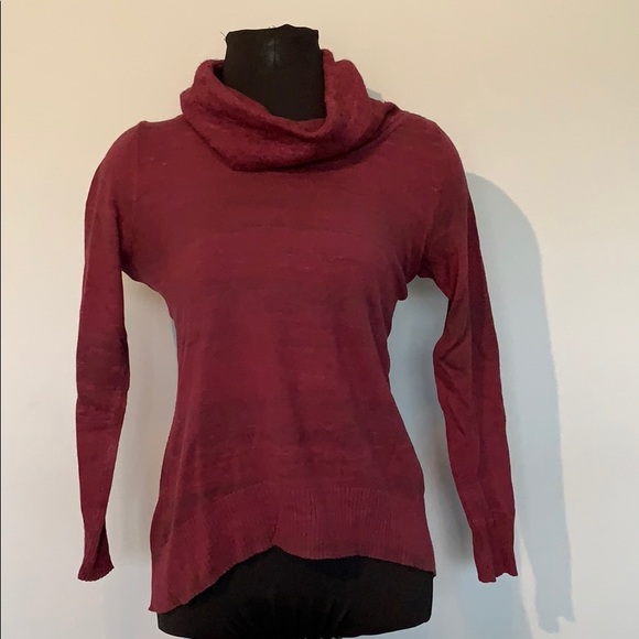 Athleta Cowl Neck Cotton/Wool Top - Small - Picture 1 of 10